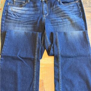 Arizona Dark Blue Denim Jeans, Bootcut size 17.